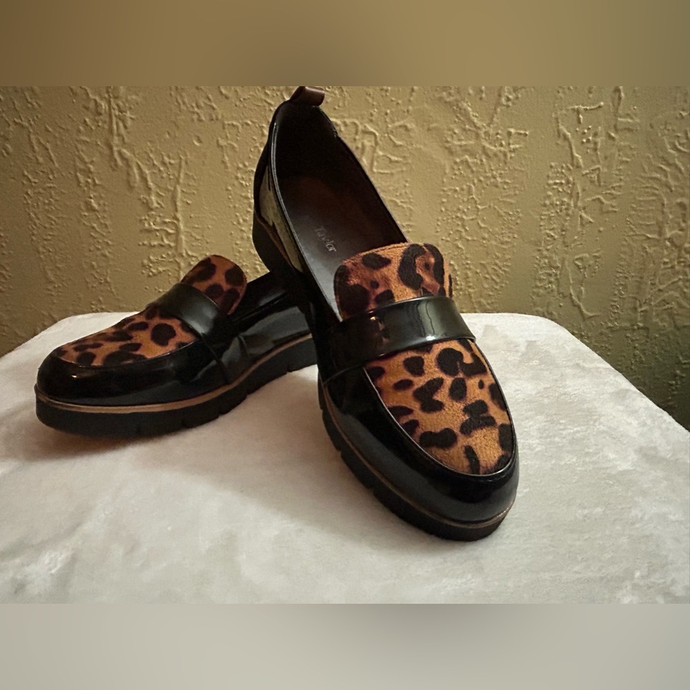 Leopard/patent loafer, Sophia Taylor